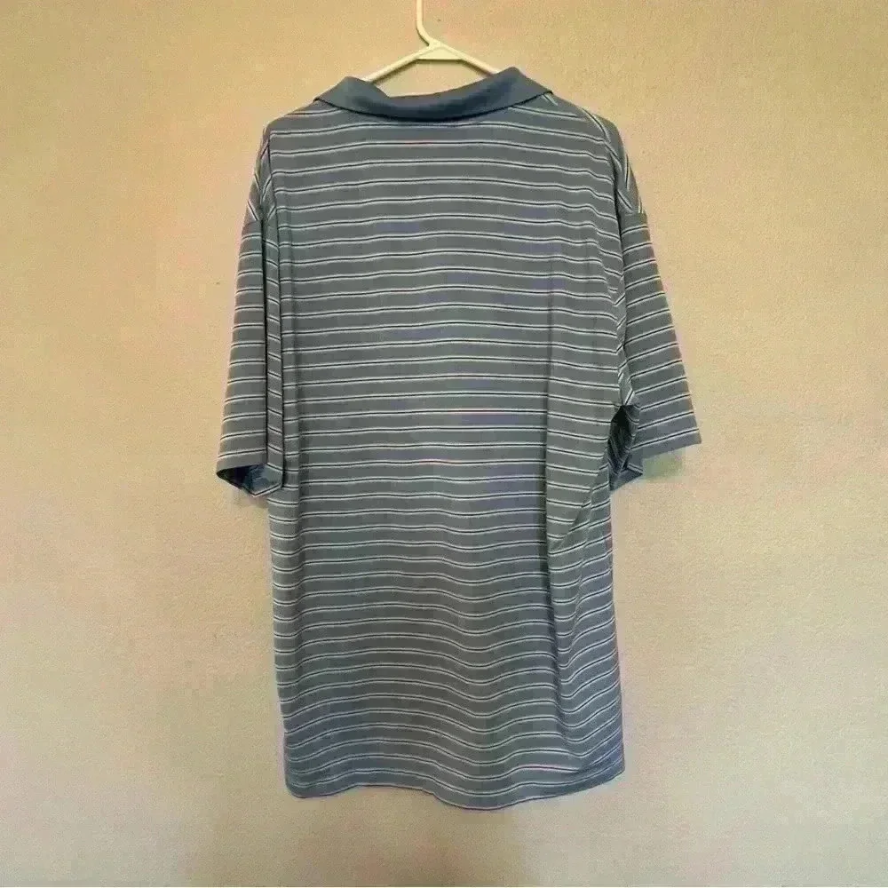 Nike Golf Fit Dry shirt, XL light blue color with white and gray strips EUC